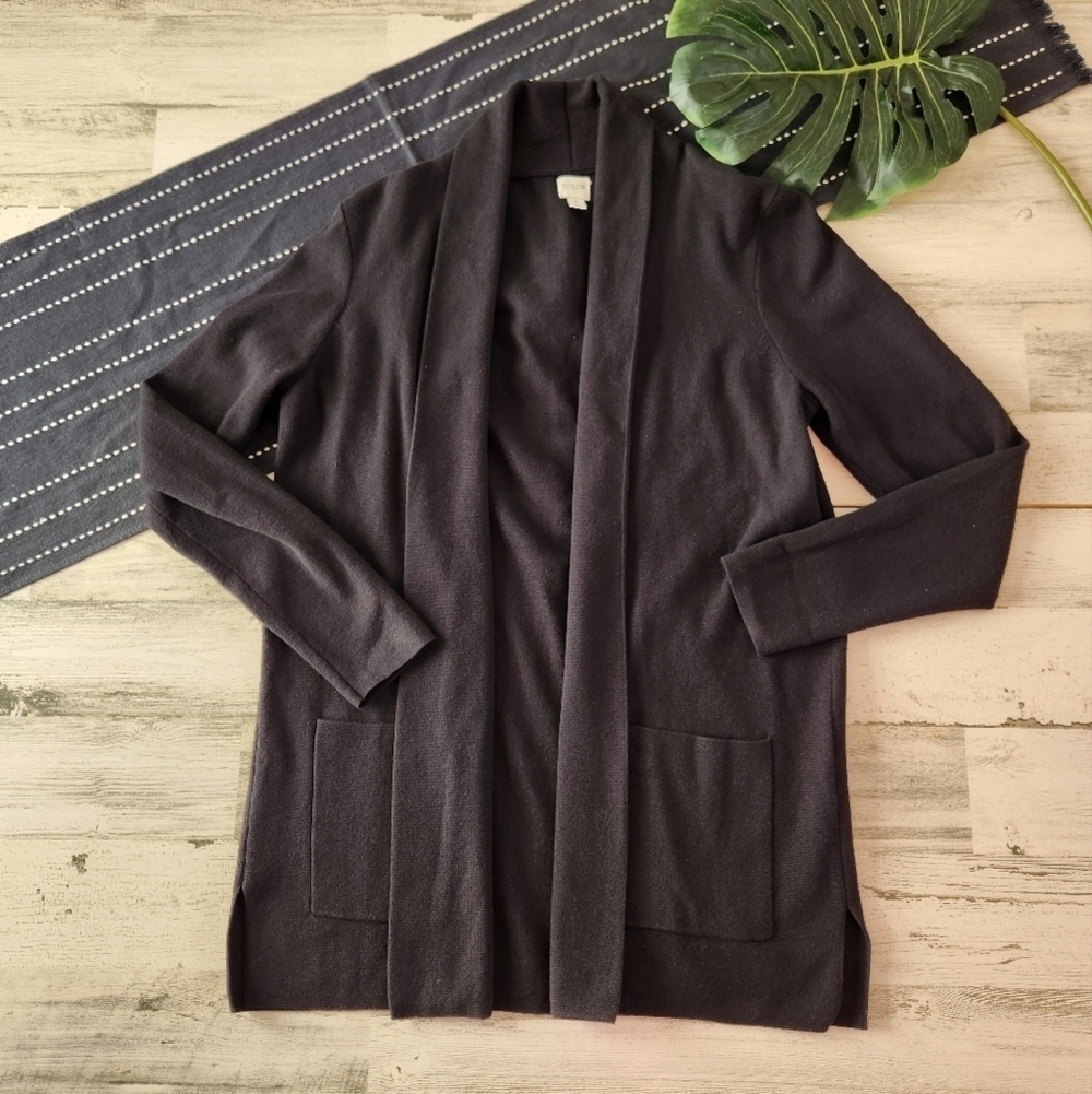 J.Crew Factory Chelsea Sweater Knit Blazer Black Size Medium